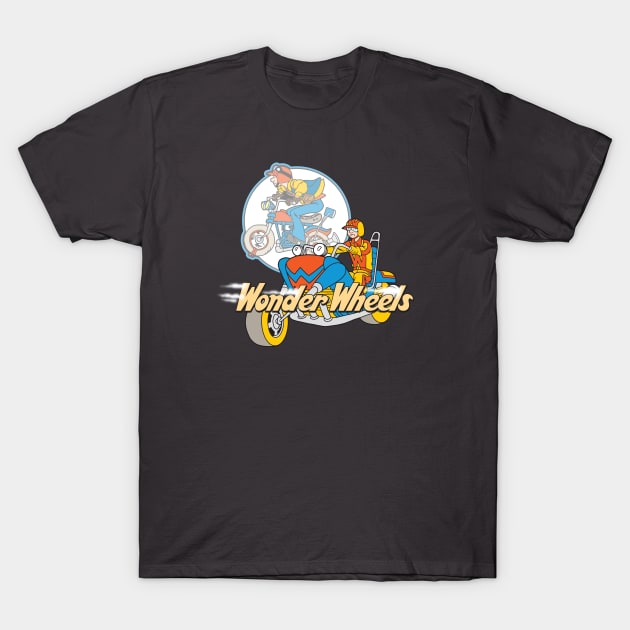 Wonder Wheels Cartoon T-Shirt by Chewbaccadoll